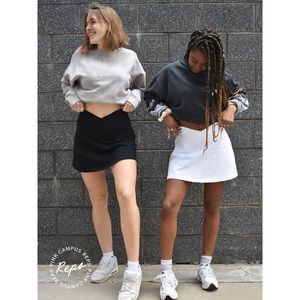 NWT Victoria’s Secret PINK Cotton High Waist V Crossover Skort - Black